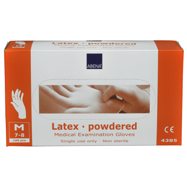 Γάντια Latex Classic, με πούδρα, Medium, 100 τμχ
