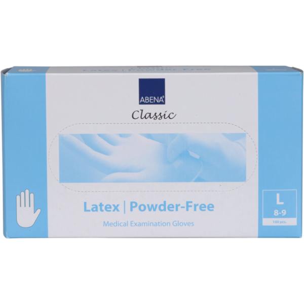 Γάντια Latex Classic, χωρίς πούδρα, Large 100 τμχ
