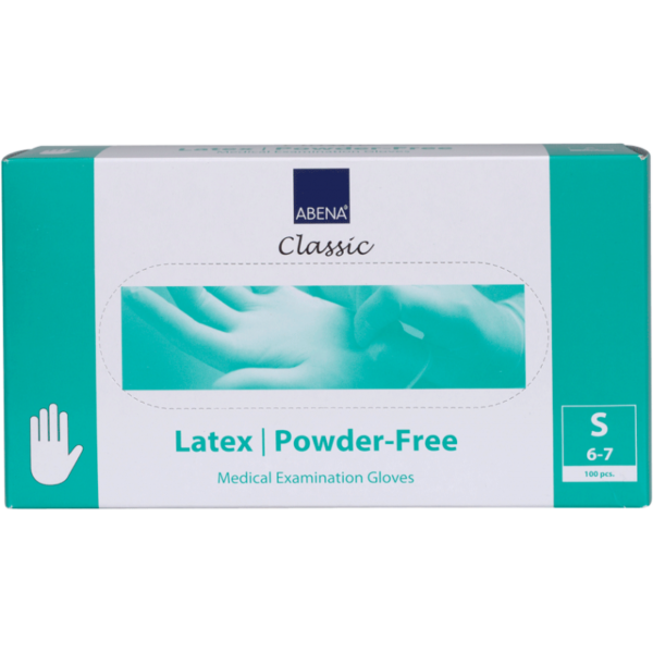 Γάντια Latex Classic, χωρίς πούδρα, Small 100 τμχ